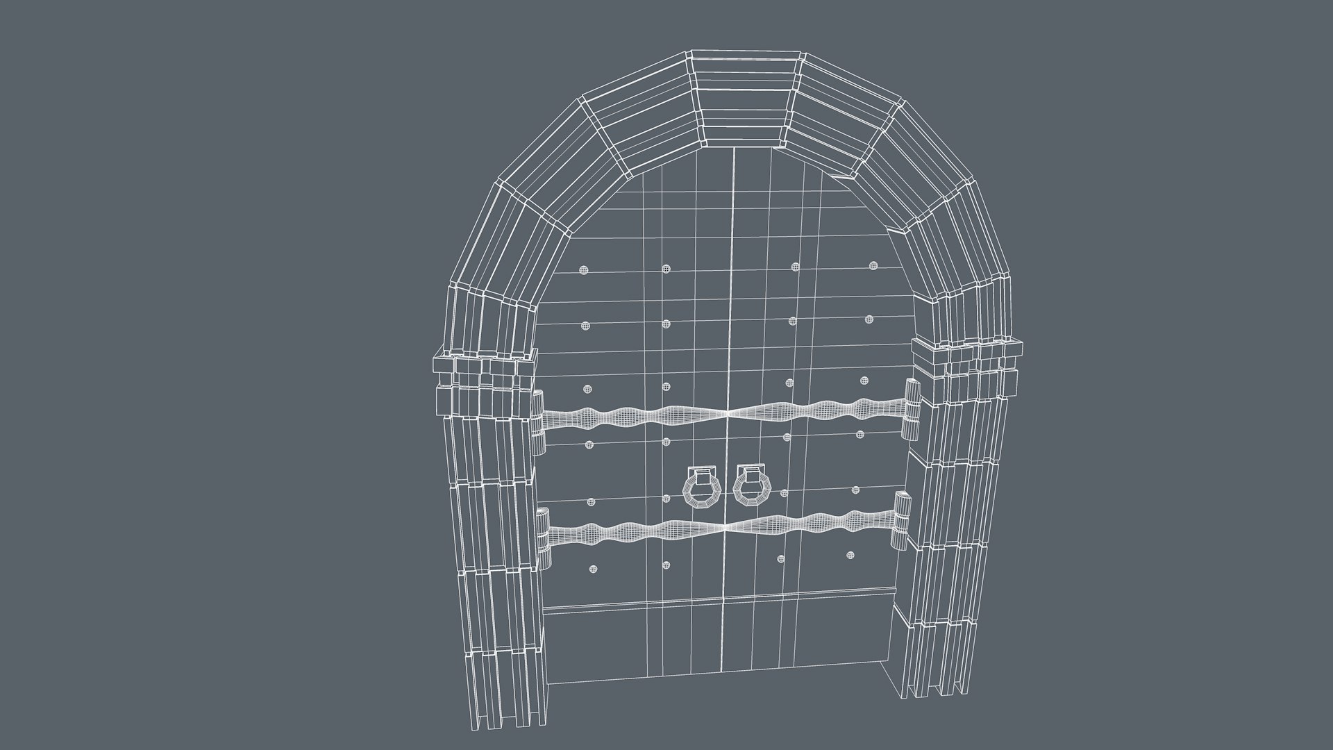 Medievil Door 3D model https://p.turbosquid.com/ts-thumb/CK/Jey4wg/d6/wireframe0008/png/1779296279/1920x1080/fit_q87/5e1cf01a5c70b1f79999537ec17fd0131d0243d0/wireframe0008.jpg