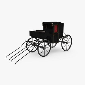 3D victorian carriage brougham