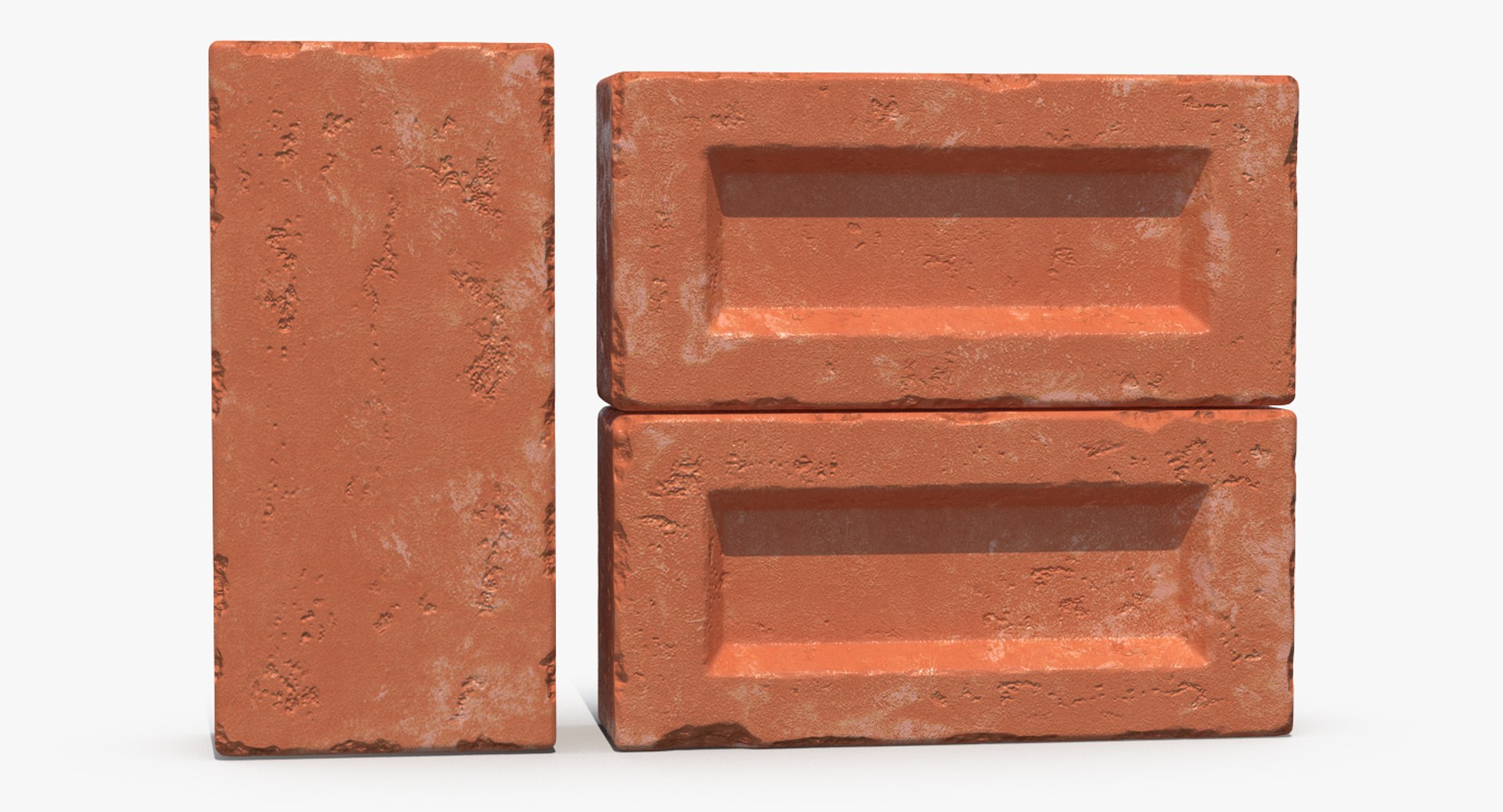 Various Red Bricks 3D Model - TurboSquid 1330139