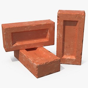 various red bricks 3D model