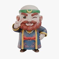 Chibi Sha Wujing - Stylized Sandy 3D Model Low Poly  Game Ready