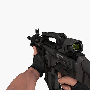 3D Sci-Fi Rifle model