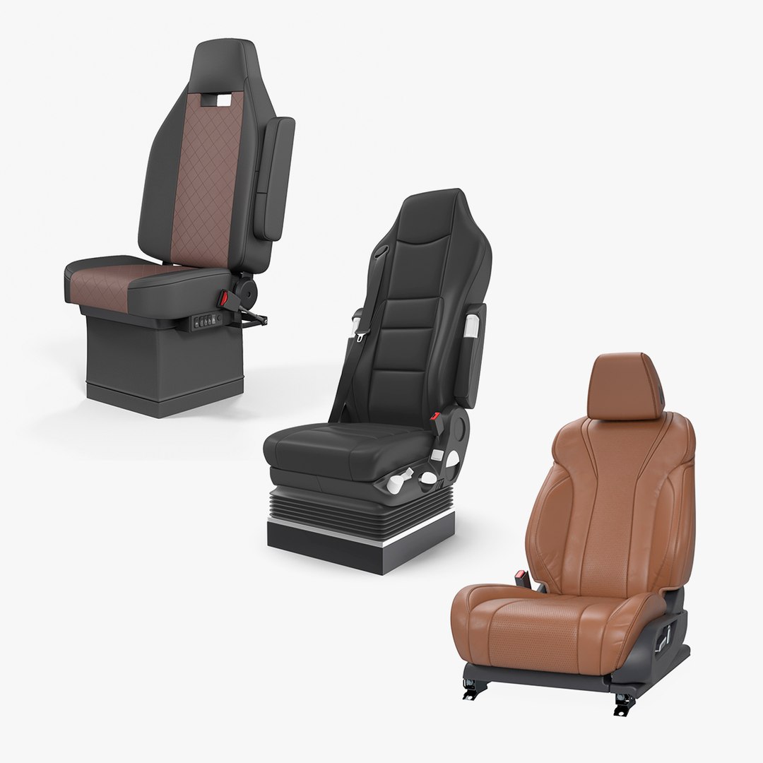 Car Driver Seats Collection 3D model preview