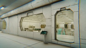 Sci-fi laboratory - modular interior and props