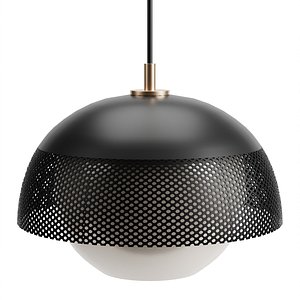 Black and Brass Large Styx Modern Pendant 3D model