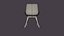 Sillón moderno tapizado con patas de madera inclinadas.
