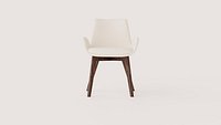 Modern Upholstered Armchair with Splayed Wood Legs