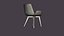 Sillón moderno tapizado con patas de madera inclinadas.