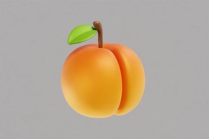 3D Apricot Cartoon