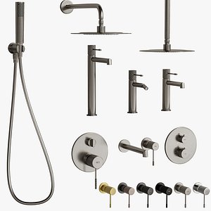 Bathroom Faucet Set 03 3D model