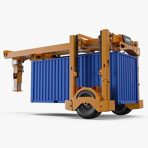 Port Transport Trailer with Container model