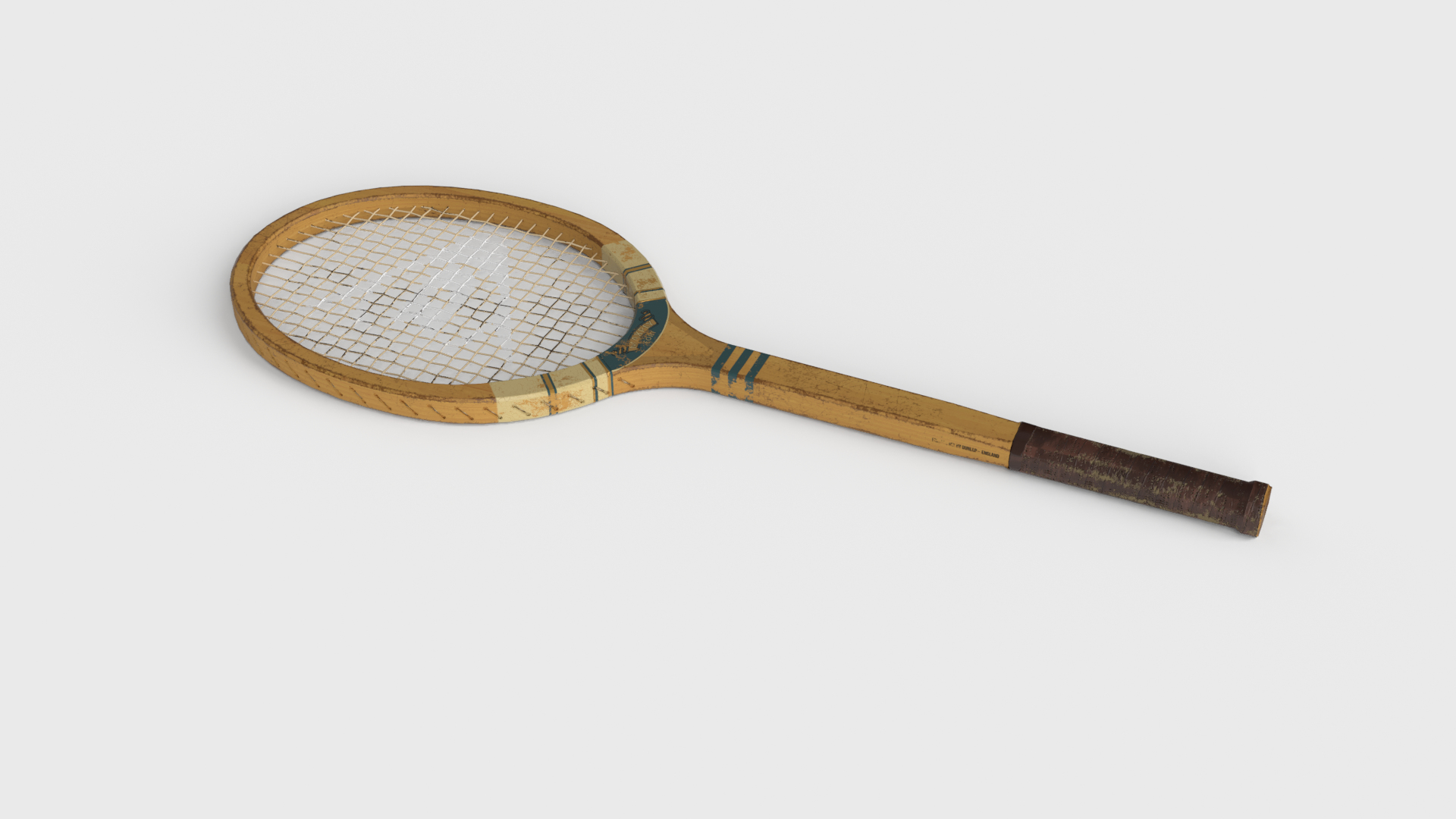 Tennis Racquet Old Wooden And Worn 3D Model - TurboSquid 2472039