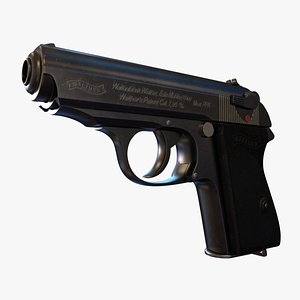 3d realistic walther ppk 7 model