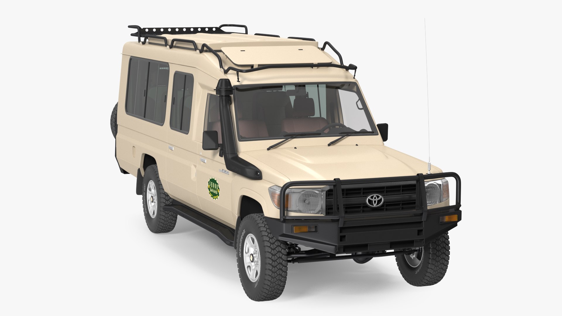 Toyota Land Cruiser Safari Beige Clean 3D model preview