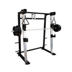 3D half rack squats model