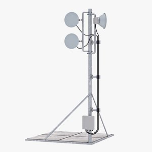 Rooftop Cell Phone Tower 2 3D model