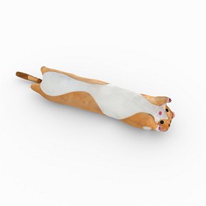 Rigged Red Long Cat