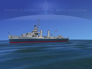 3d anti-aircraft destroyers class gleaves model