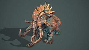 3D mammoth statue
