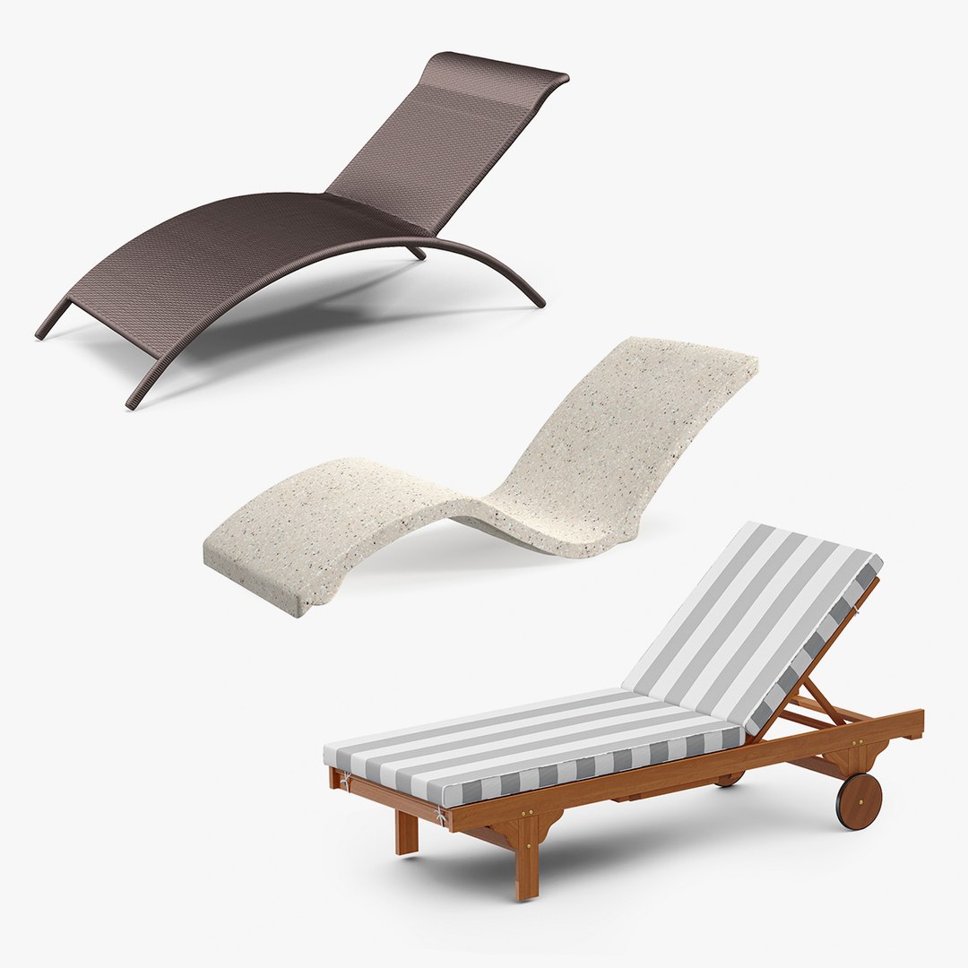 Lounge Chairs Collection 3D model preview