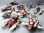 Low Poly Fighter Collection (Sci - Fi)