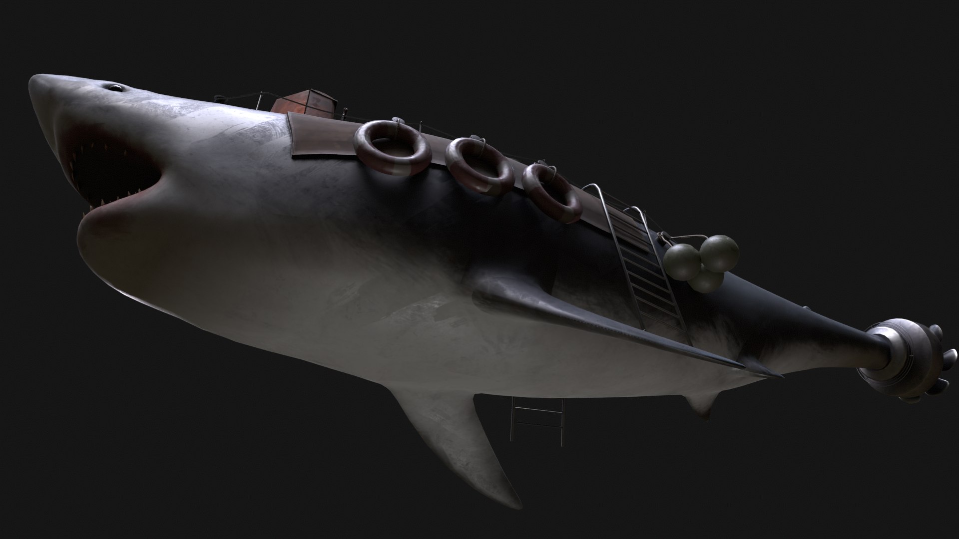 Shark Ship 3D Model - TurboSquid 2029584