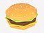 Комбинированный пищевой картофель и газировка Low-Poly Burger Low-poly