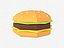 Комбинированный пищевой картофель и газировка Low-Poly Burger Low-poly