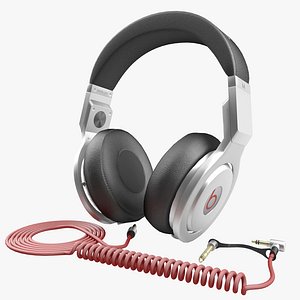Headphones Monster Beats Pro Black 3D Model
