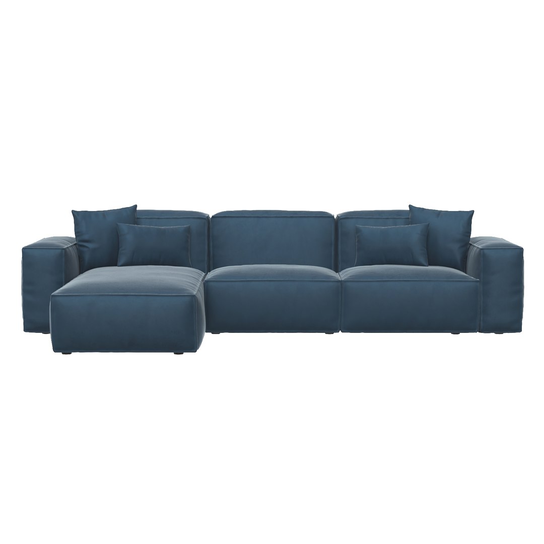 3D Nordic Fabric Modular Sofa Model - TurboSquid 2085472