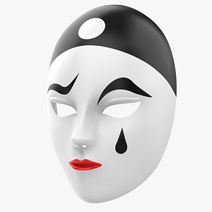 Pierrot Mask 3D model