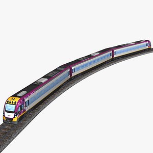 australian vline vlocity diesel passenger train 3D model