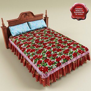 Bed with coverlet V3