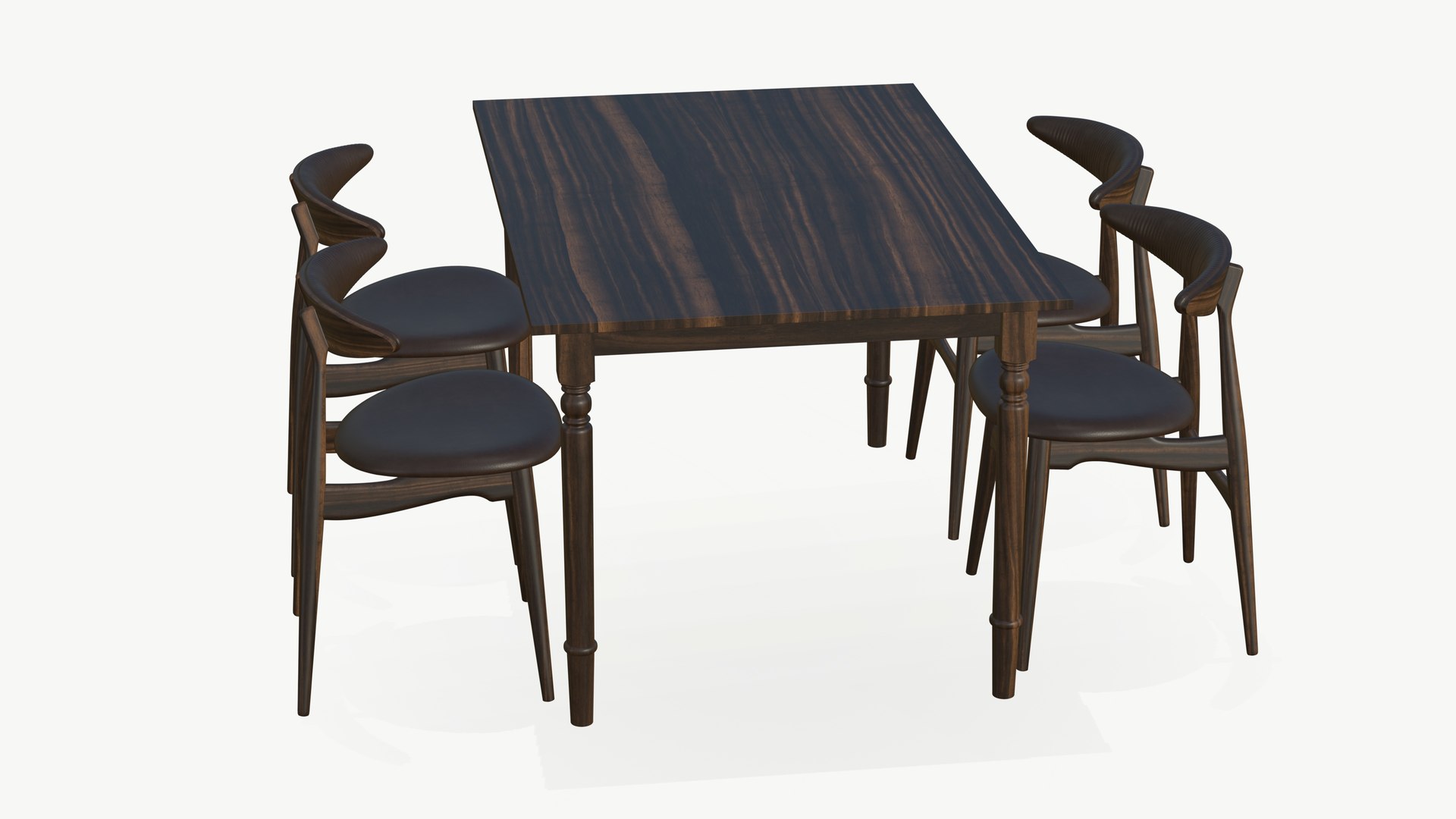 Dining Table For 4 People Model - TurboSquid 2013781