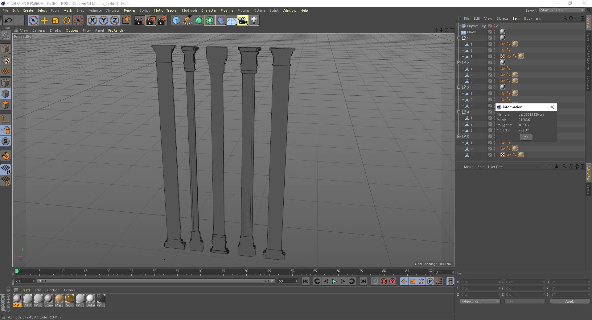 Column Architecture Model - TurboSquid 1480597