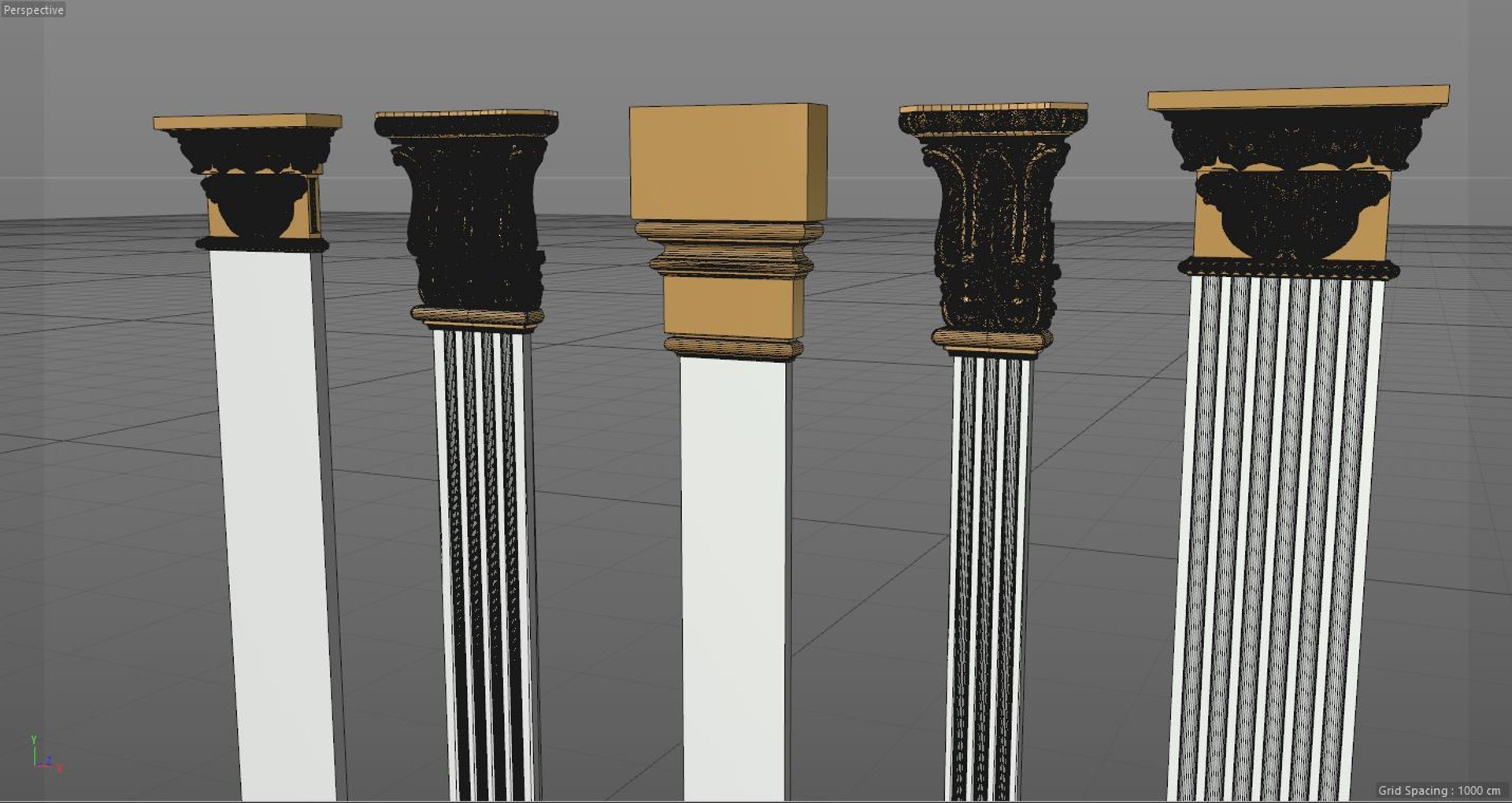 Column Architecture Model - TurboSquid 1480597