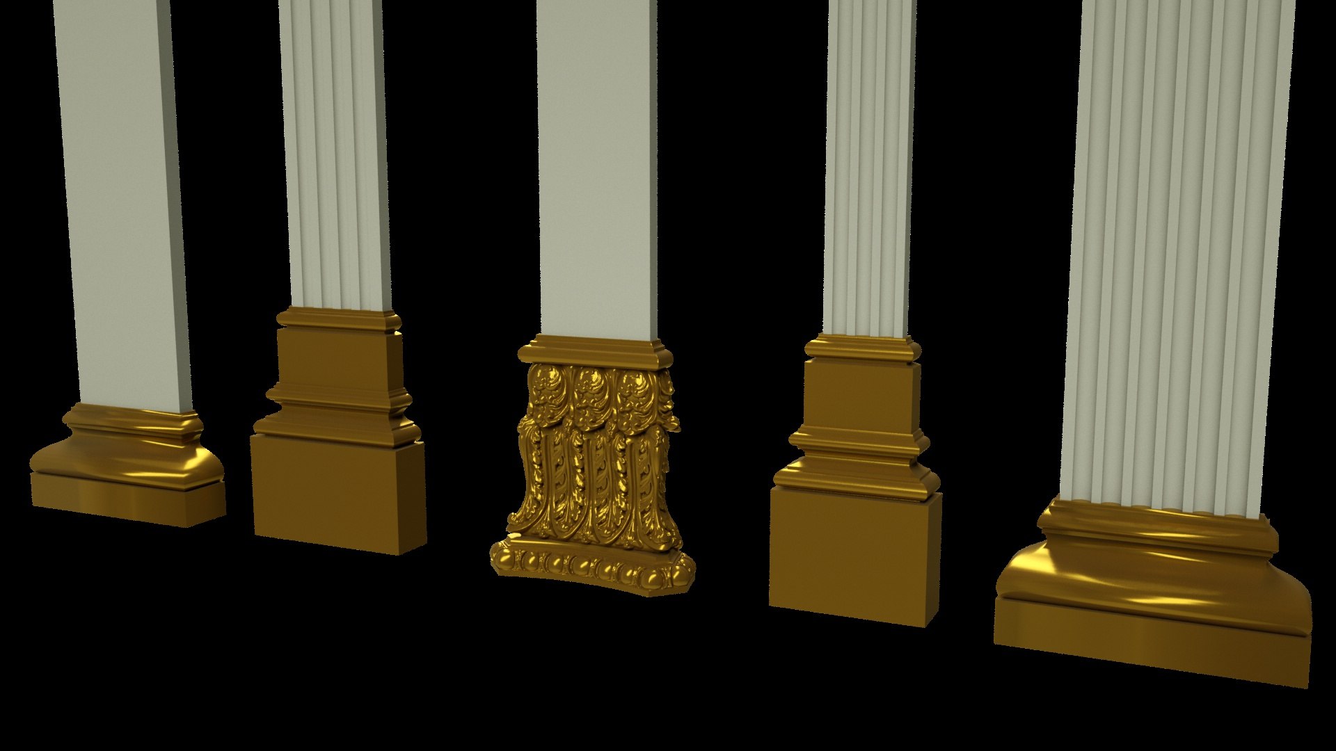 Column Architecture Model - TurboSquid 1480597