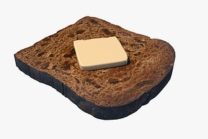 cinnamon bread raisin food 3D model