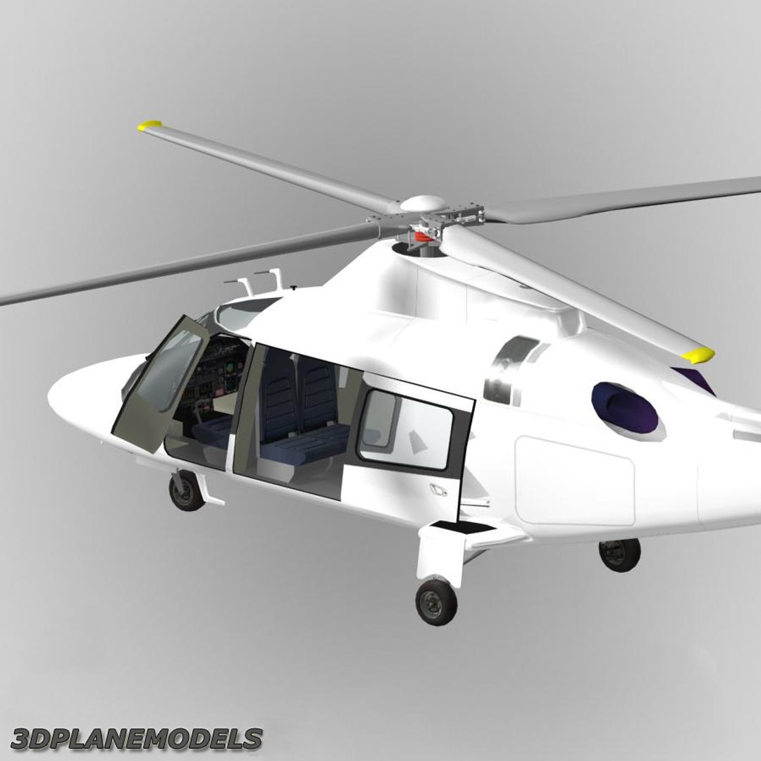 Agusta A-109e Generic White 3d Model