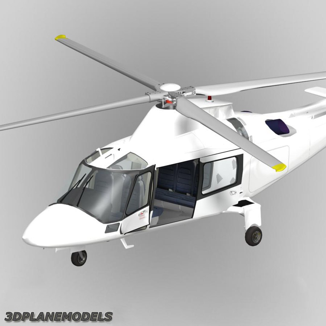 Agusta A-109e Generic White 3d Model