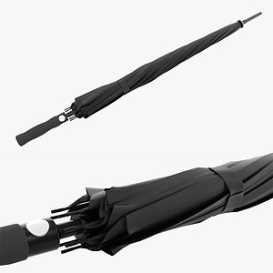 Large automatic umbrella black closed