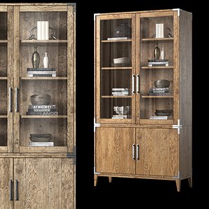 3D cayden campaign glass double-door