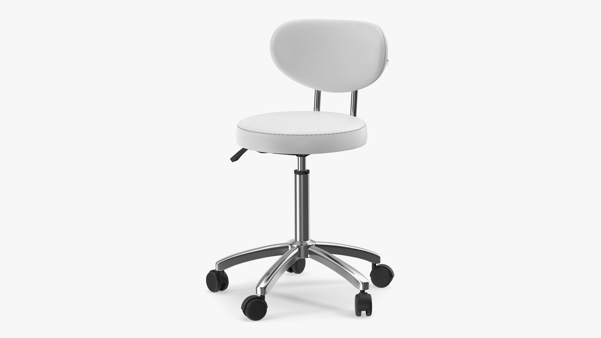 Doctors Office Chair White 3D model preview