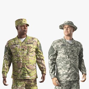 3D model Rigged US Army Soldiers Collection