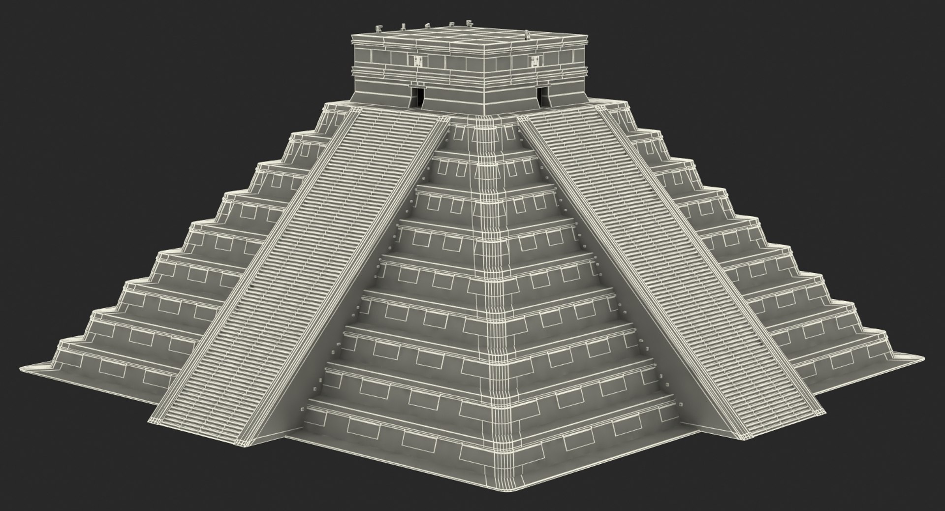 Kukulkan temple mayan pyramid 3D model - TurboSquid 1419218