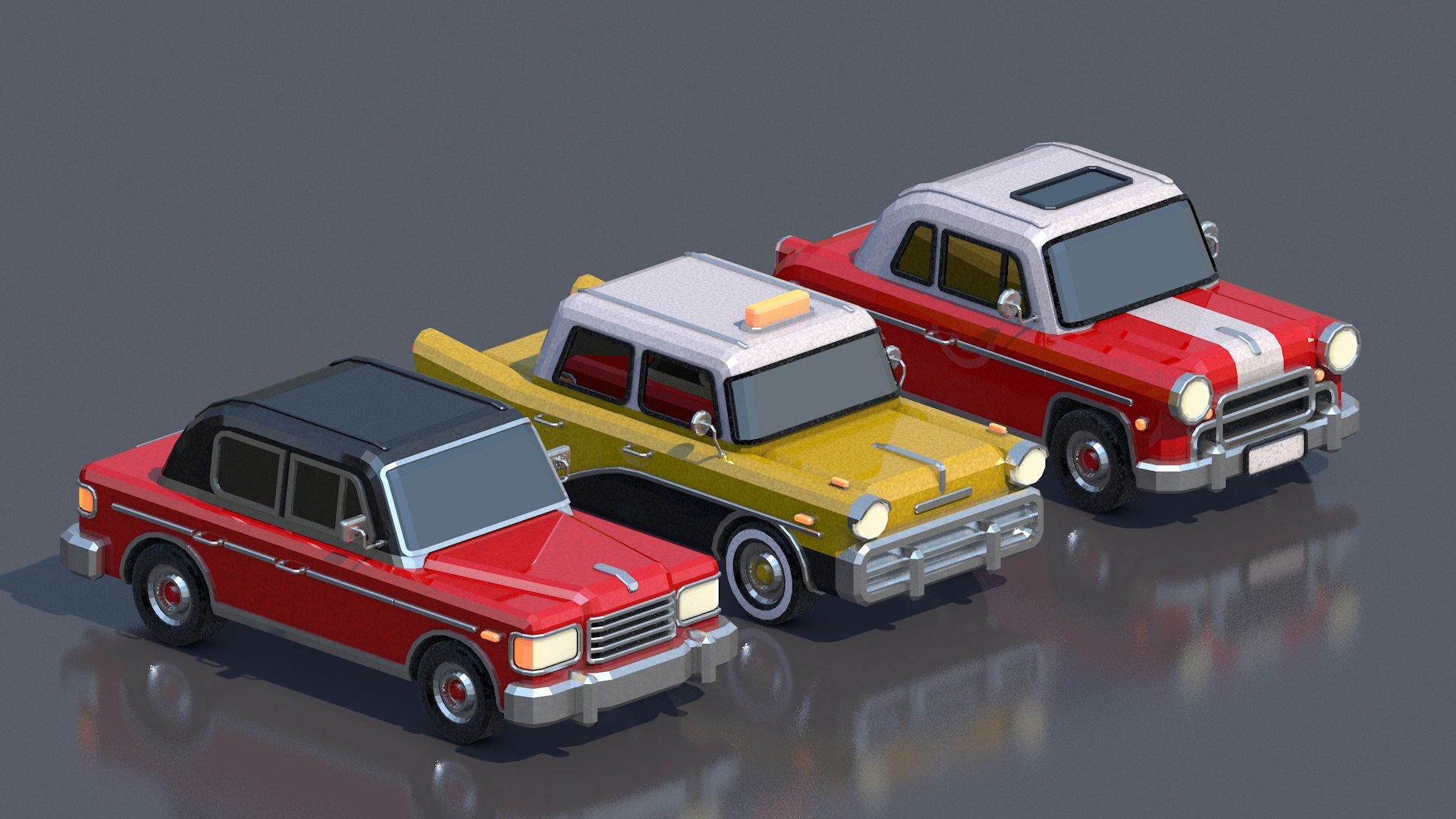Set of lowpoly cars 3D model https://p.turbosquid.com/ts-thumb/CM/0Xkxpi/Mh/08_tekler/jpg/1656080048/1920x1080/fit_q87/693d3e2ff2dd6336e8fae189871bc556858ed976/08_tekler.jpg
