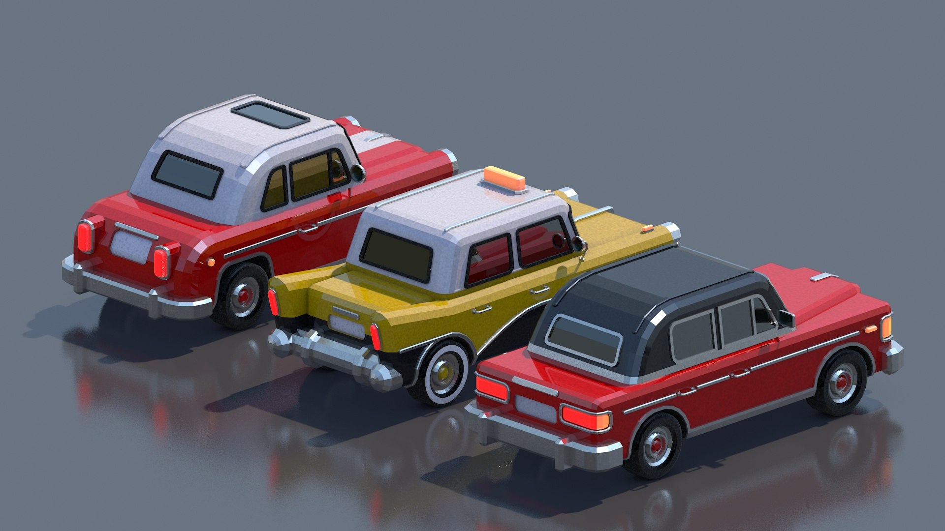 Set of lowpoly cars 3D model https://p.turbosquid.com/ts-thumb/CM/0Xkxpi/t3/09_tekler/jpg/1656080100/1920x1080/fit_q87/553f786ea7a5508c16a0b85e27ec72a0de28fb13/09_tekler.jpg