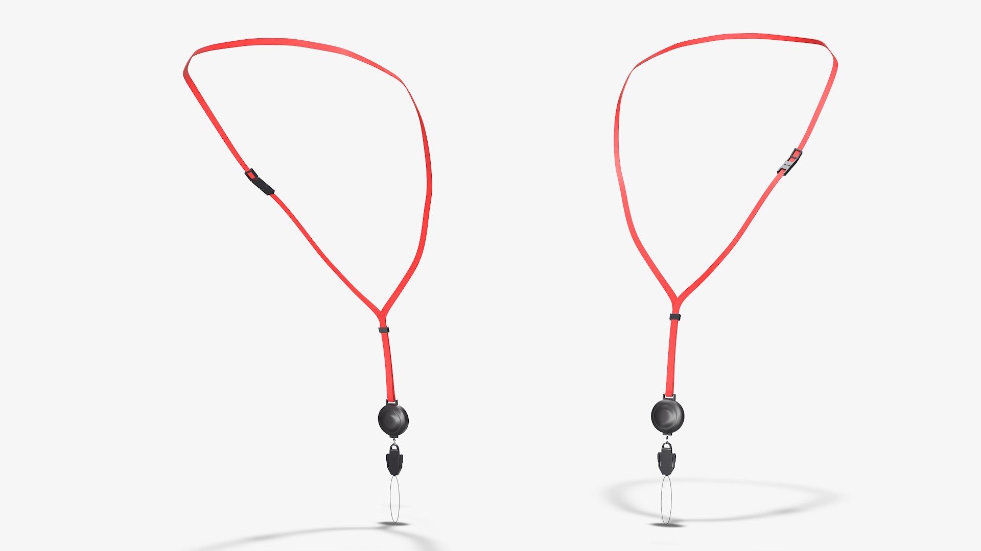 Retractable Neck Lanyard for Portable Translator 3D model preview
