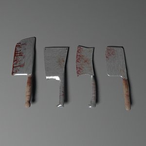 3d butcher knives model