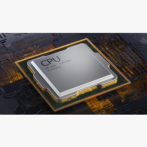 3D model Technology CPU chip structure computer internal chip